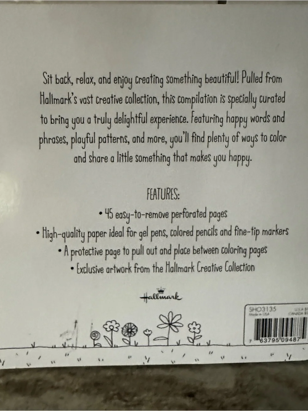 Hallmark The Art of Happiness Coloring Book